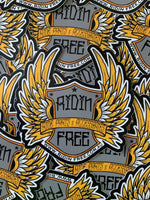 RIDIN' FREE CREST STICKER