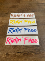 RIDIN’ FREE VINYL STICKER